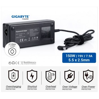 CARGADOR COMPATIBLE | 19V / 7.9A | 5.5 x 2.5mm | 150W