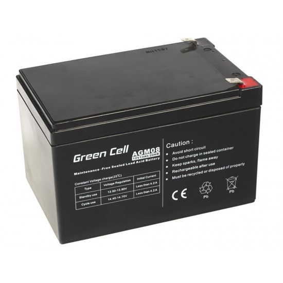 BATERIA GREEN CELL AGM 12V / 14A | AGM08 GREEN CELL 10166
