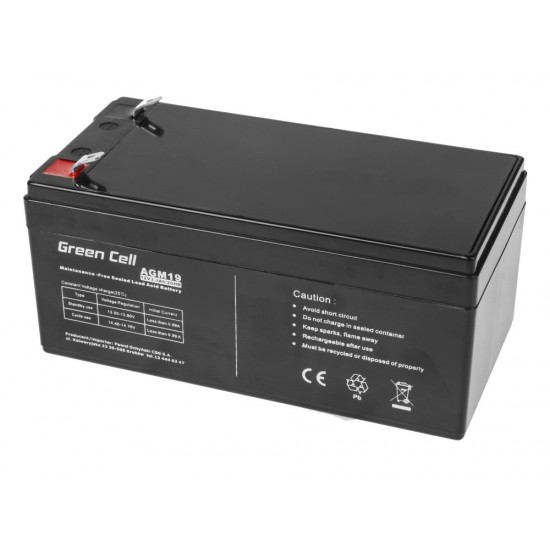 BATERIA GREEN CELL AGM 12V / 3.3A | AGM19 GREEN CELL 10176