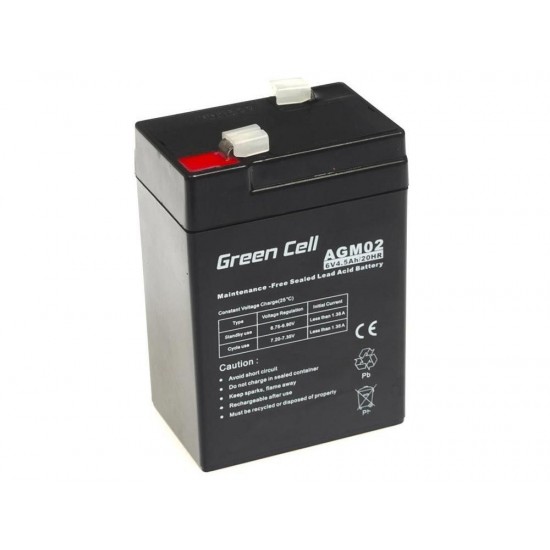 BATERIA GREEN CELL AGM 6V / 4.5A | AGM02 GREEN CELL 10162