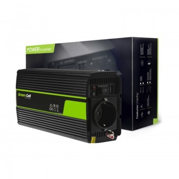 INVERSOR DE CORRIENTE PARA COCHE GREEN CELL DC12V-AC230V 1000W | INV03DE