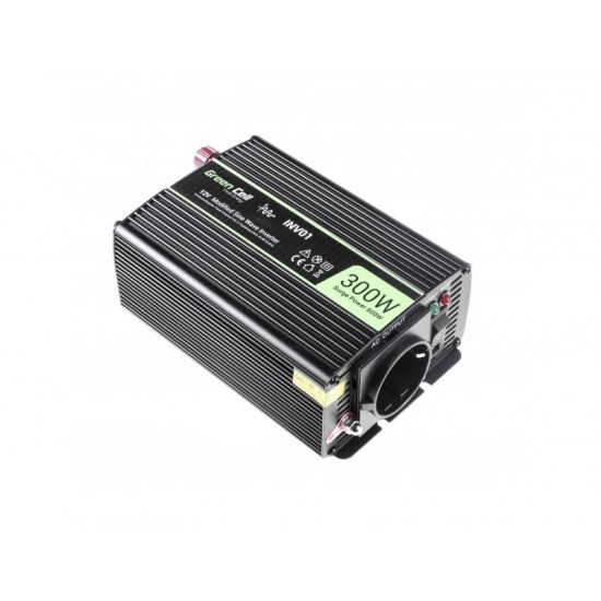 INVERSOR DE CORRIENTE PARA COCHE GREEN CELL DC24V-AC230V 600W | INV02DE GREEN CELL 10060
