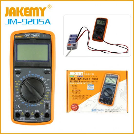 MULTIMETRO TESTER DIGITAL JAKEMY JM-9205A JAKEMY 03252