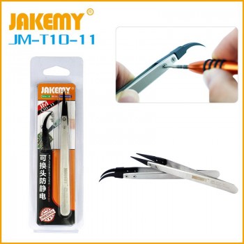 PINZAS ANTIESTÁTICAS CON PUNTAS INTERCAMBIABLES  JAKEMY JM-T0-11
