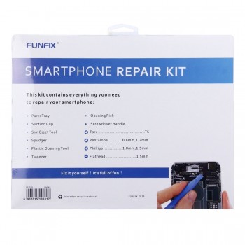 FUNFIX KIT DE REPARACIONES SMARTPHONES CON HERRAMIENTAS BÁSICAS Y ORGANIZADOR