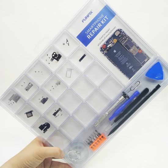 FUNFIX KIT DE REPARACIONES SMARTPHONES CON HERRAMIENTAS BÁSICAS Y ORGANIZADOR OEM 07751