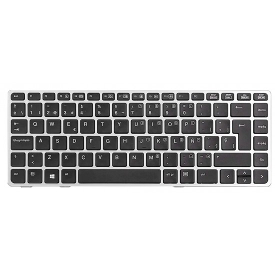 TECLADO ESPAÑOL HP ELITEBOOK 6460B 6465B 8460P 8460W SERIES CON POINTSTICK FRAME GRIS HP 34341