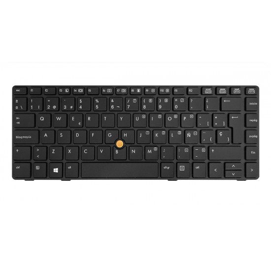 TECLADO ESPAÑOL HP ELITEBOOK 6460B 6465B 8460P 8460W SERIES CON POINTSTICK COLOR NARANJA | 6037B0079210 684333-161 700945-161 702654-161 V119026CK4 HP 34353