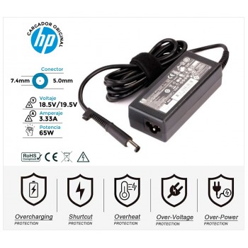 CARGADOR HP ORIGINAL | 18.5V/19.5V / 3.5A | 7.4 x 5.0mm | 65W