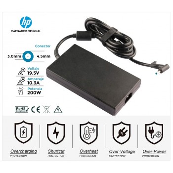 CARGADOR HP 200W COMPATIBLE | 19.5V / 10.3A | 4.5 x 3.0mm