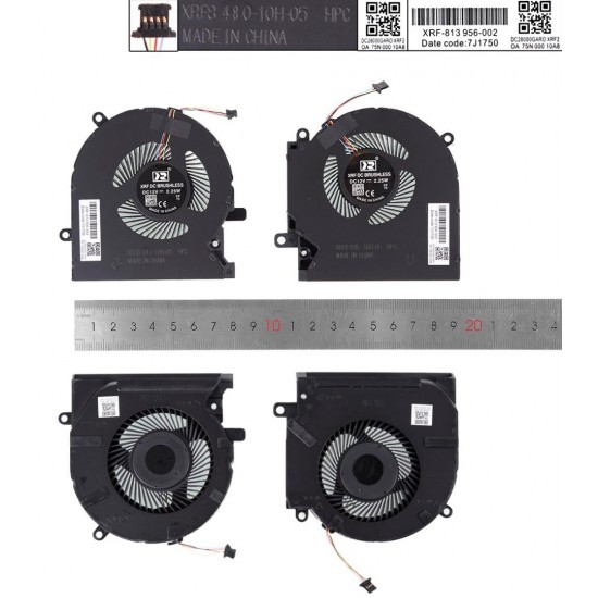 PAR DE VENTILADORES CPU+GPU HP OMEN 15-EK 15-EN SERIES | M04215-001 M04216-001 M04217-001 M04218-001 ( MODELO CON MOTOR DE 5V ) HP 31907