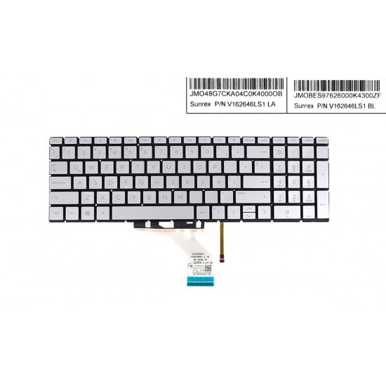 TECLADO LATINO HP 15-CW 15S-DU 15-DU 15-DY 15S-DY SERIES COLOR SILVER/PLATA  RETROILUMINADO | V162646LS1