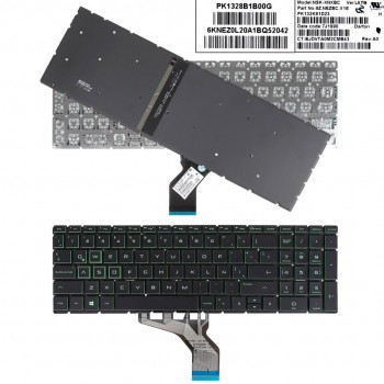 TECLADO LATINO HP PAVILION 250 G7 255 G7 15-CN 15-CS 15-CR 15-CW 15-CX 15-DR 17-BY 17-CA SERIES SIN MARCO RETROILUMINADO COLOR  VERDE | AE09U010 787766-020