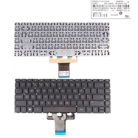 TECLADO LATINO HP 240 G7 14-DK 14-CF 14-DG 14-CM SERIES COLOR NEGRO | L15599-DH1 | L15599-DH1