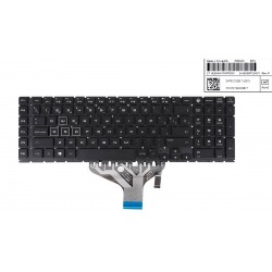 TECLADO ESPAÑOL HP OMEN 17-CB TPN-C144 SERIES RETROILUMINADO COLOR NEGRO LETRAS BLANCAS