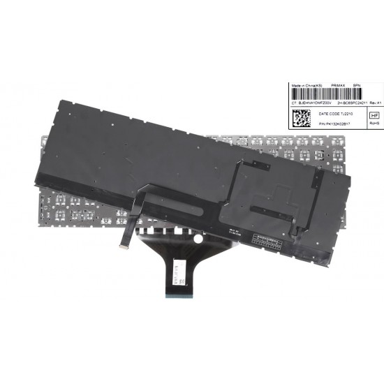 TECLADO ESPAÑOL HP OMEN 17-CB TPN-C144 SERIES RETROILUMINADO COLOR NEGRO LETRAS BLANCAS HP 31933