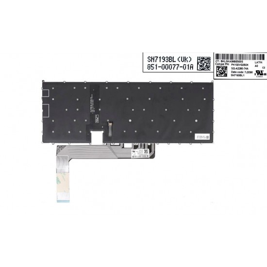 TECLADO LATINO HP ELITEBOOK X360 1040 G7 1040 G8 SERIES SIN MARCO CON RETROILUMINACION | LA 7J2090 PK132VG2B24 HP 32067