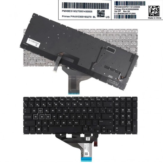 TECLADO LATINO HP OMEN 15-DC SERIES NEGRO RETROILUMINADO