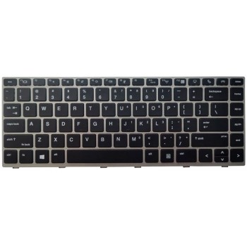 TECLADO INGLÉS HP ELITEBOOK 840 G5 846 G5 745 G5 SERIES CON MARCO GRIS NO RETROILUMINADO Y SIN POINTSTICK | L14377-161 L11307-07