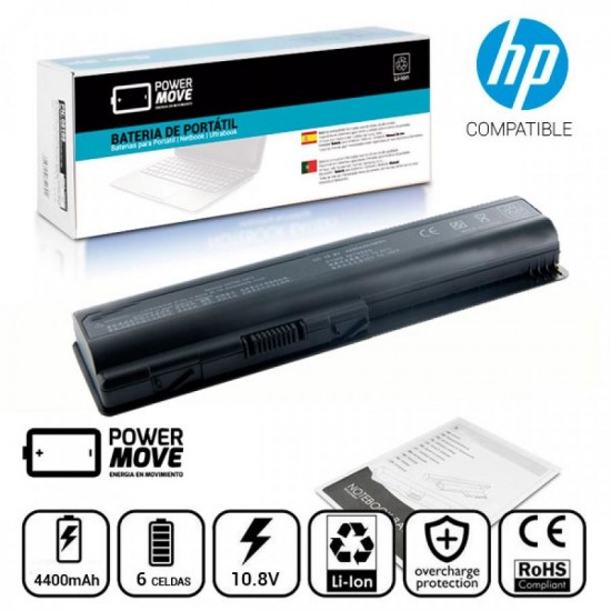 BATERIA HP COMPATIBLE DV4 DV5 DV6 CQ60 CQ70 G50 G70 SERIES | EV06 EV03 10.8V / 4400mAh HP 00466M