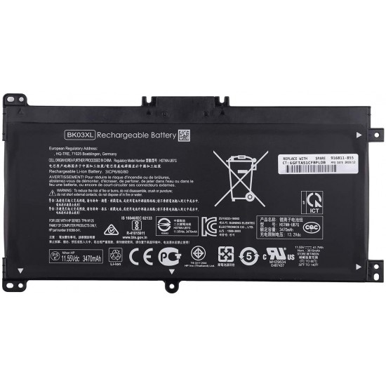 BATERIA HP PAVILION X360 14-BA000 14-BA100 SERIES | BK03XL BK03041XL HSTNN-LB7S HSTNN-UB7G TPN-W125 916366-421 916366-541 916811-855 916812-855 HP 11436