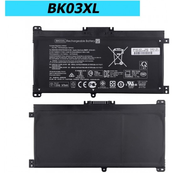 BATERIA HP PAVILION X360 14-BA000 14-BA100 SERIES | BK03XL BK03041XL HSTNN-LB7S HSTNN-UB7G TPN-W125 916366-421 916366-541 916811-855 916812-855 HP 11436