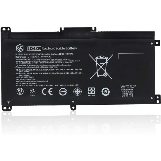 BATERIA HP PAVILION X360 14-BA000 14-BA100 SERIES | BK03XL BK03041XL HSTNN-LB7S HSTNN-UB7G TPN-W125 916366-421 916366-541 916811-855 916812-855 HP 11436