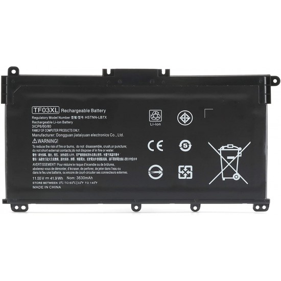 BATERIA HP COMPATIBLE PAVILION 14-BP 14-BF 14-BK 15-CC 15-CD 15-CK 17-AR SERIES | TF03XL HP 11900