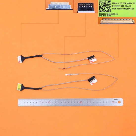 CABLE DE PANTALLA HP 15-DA 15-DB SERIES | DC020031G00 DC050034O00 L20380-001 HP 09258