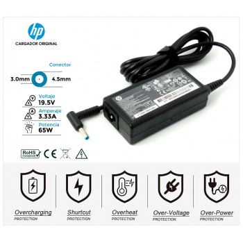 CARGADOR HP ORIGINAL | 19.5V / 3.33A | 4.5 x 3.0mm | 65W