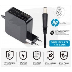 CARGADOR HP COMPATIBLE | 19V / 4.74A | 7.4 x 5.0mm | 90W DIRECTO A PARED ( SIN CABLE )