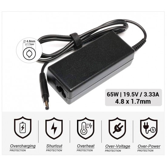 CARGADOR HP COMPATIBLE | 19.5V / 3.33A | 4.8 x 1.7mm | 65W HP 00444M