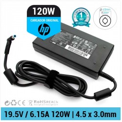 CARGADOR HP ORIGINAL | 19.5V / 6.15A | 4.5 x 3.0mm | 120W
