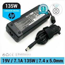CARGADOR HP ORIGINAL | 19V / 7.1A | 7.4 x 5.0mm | 135W