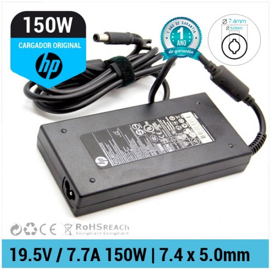CARGADOR HP ORIGINAL | 19.5V / 7.7A | 7.4 x 5.0mm | 150W HP 10512