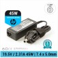 CARGADOR HP ORIGINAL | 19.5V / 2.31A | 7.4 x 5.0mm | 45W HP 11608