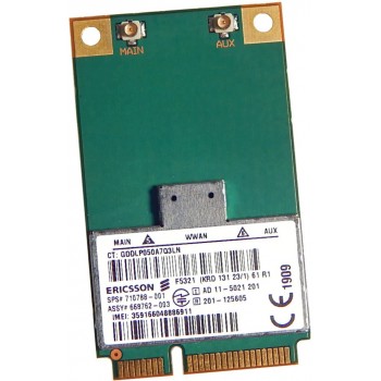 TARJETA 4G WWAN HP ERICSSON F5321GWX | 668762–003 710788–001