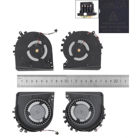 PAR DE VENTILADORES CPU + GPU HP PAVILION GAMING 15-DK TPN-C141 SERIES | L57170-001 HP 12198