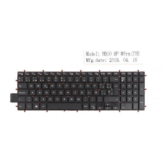 TECLADO ESPAÑOL DELL INSPIRON 15 7566 7567 5567 5568 SERIES | 0M9DMK DELL 11234