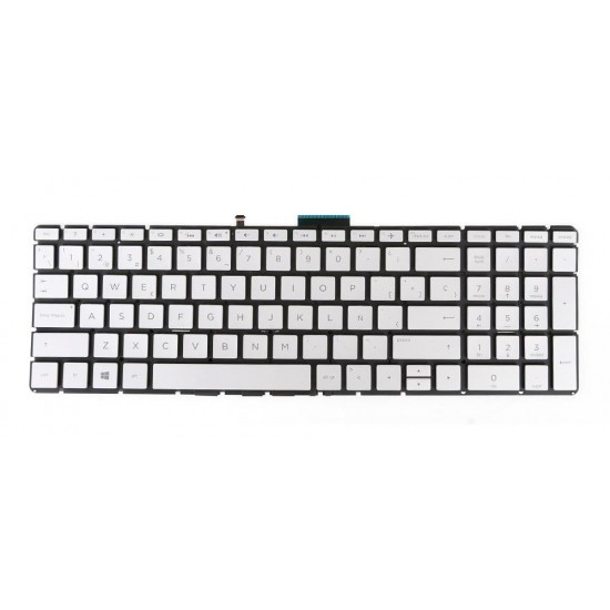 TECLADO ESPAÑOL HP PAVILION 15-BS SERIES RETROILUMINADO | PLATA SIN MARCO HP 11418