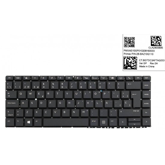 TECLADO ESPAÑOL HP ELITEBOOK X360 1040 G4 1040 G5 SERIES RETROILUMINADO | 2B-BAZ10Q110 L29072-041 HP 10834