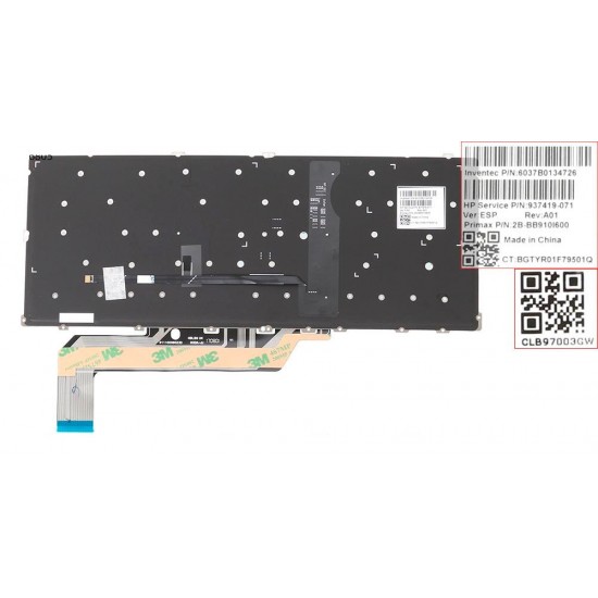 TECLADO ESPAÑOL HP ELITEBOOK X360 1030 G2 1030 G3 1030 G4 SERIES RETROILUMINADO | 918018-001 911747-041