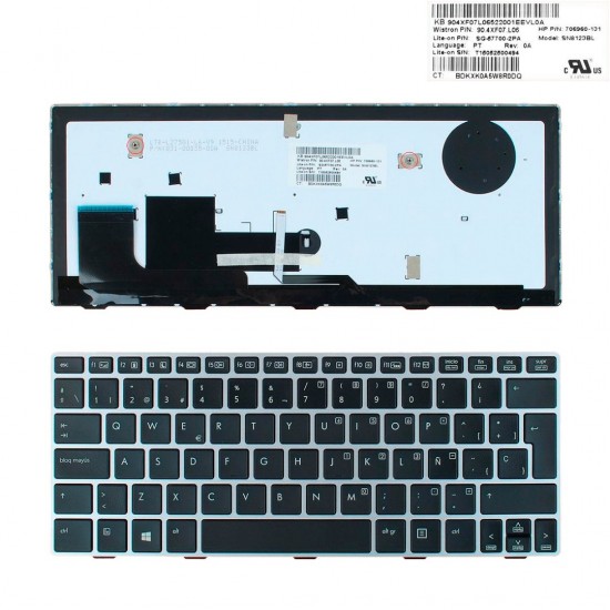 TECLADO ESPAÑOL HP ELITEBOOK REVOLVE 810 G1 G2 G3 SERIES RETROILUMINADO | 706960-131