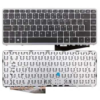 TECLADO ESPAÑOL HP ELITEBOOK 840 G1 840 G2 850 G1 850 G2 855 G2 ZBOOK 14 SERIES | NEGRO CON FRAME GRIS