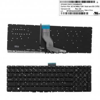 TECLADO ESPAÑOL HP OMEN 15-AX SERIES SIN MARCO RETROILUMINADO