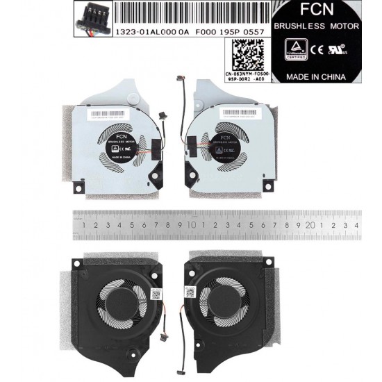 PAR DE VENTILADORES CPU + GPU DELL P82F G5 15 5590 SERIES | 063NYM 0FK2HP DELL 12212