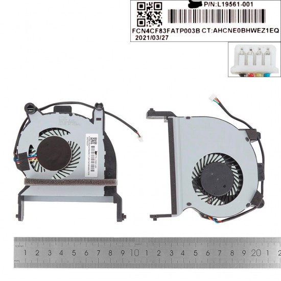 VENTILADOR CPU HP MINI PC ELITEDESK 800 G3 405 G4 705 G5 800 G4 SERIES · L19561-001 L19564-001