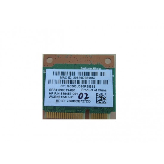TARJETA WIRELESS + BLUETOOTH HP ATHEROS QCWB335 | 690019-001 689457-001 HP 08544
