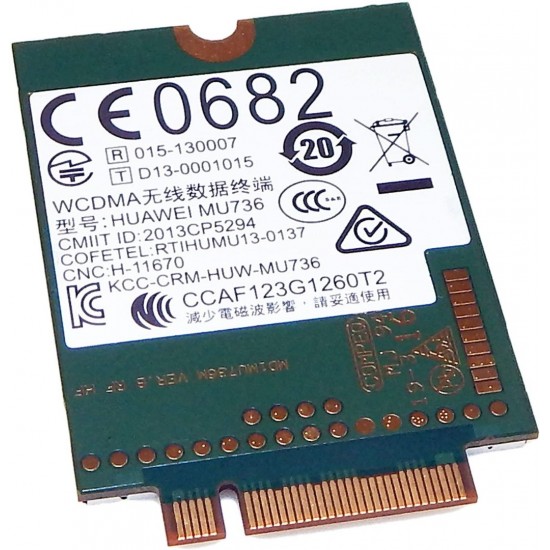TARJETA 4G WWAN HUAWEI MU736 HSPA + W/GPS M.2 | 822828-001 HUAWEI 10620