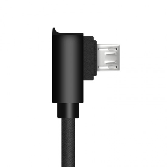 CABLE USB 2.0 A MICRO USB TIPO L 1METRO | NEGRO IDUSD 07918